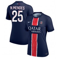 Camisa de time de futebol Paris Saint-Germain Nuno Mendes #25 Replicas 1º Equipamento Feminina 2024-25 Manga Curta